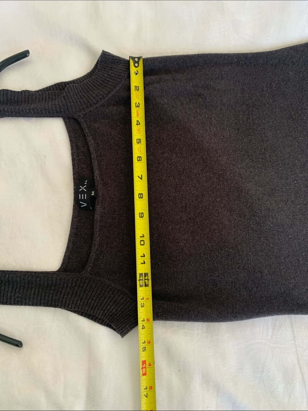 Dark Grey Ribbed-Strap Knit Tank - Picture 6 of 9